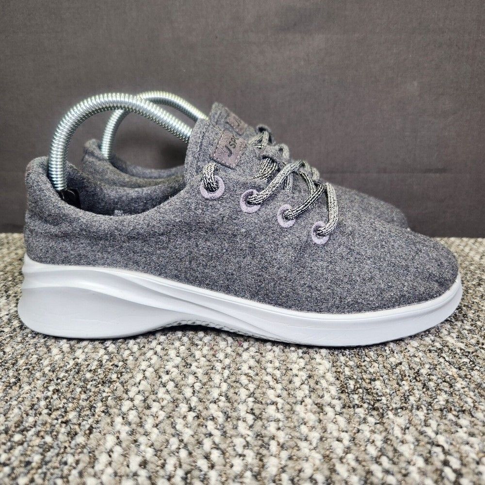 JSport By Jambu Crane Women's Size 8M Gray Wool Lace Up Athletic Sneakers Shoes